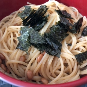 ★簡単★お吸い物の素で納豆パスタ